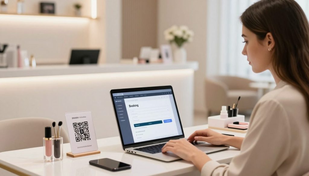 Setting up an online booking system for a lash salon