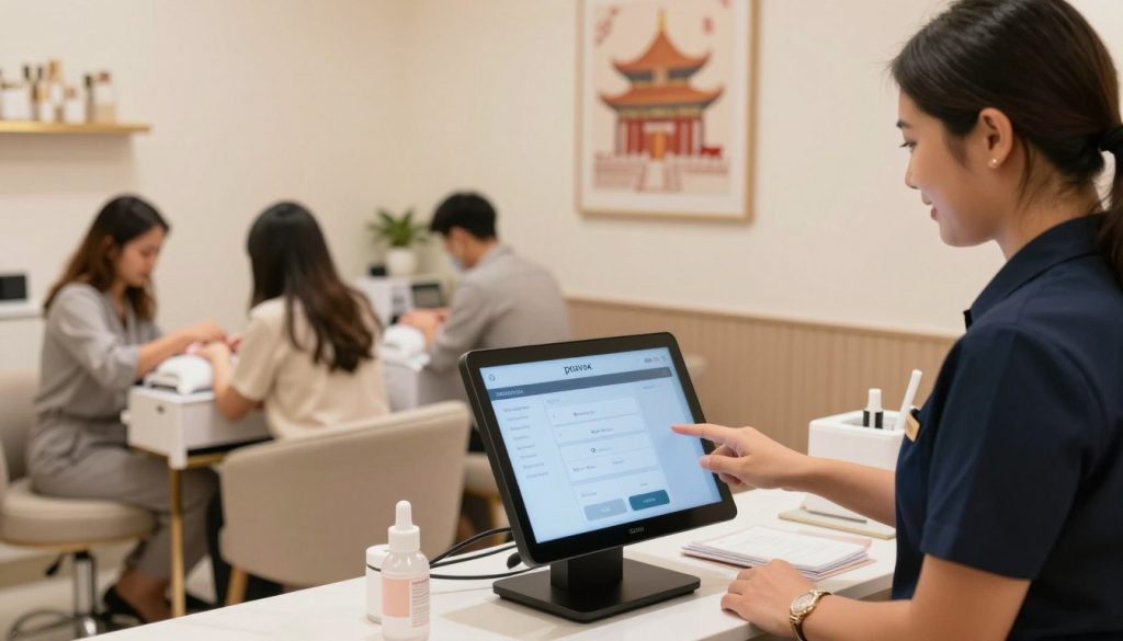 Singapore nail salon checkout system